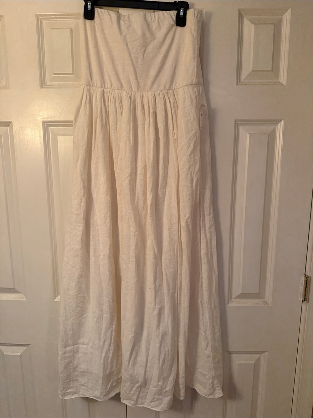 LOFT Cream Tiered Maxi Skirt